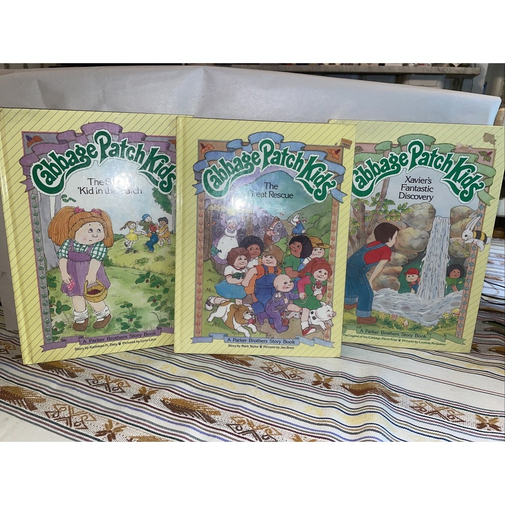 Lot Of 3 Cabbage Patch Kids Books 1984 Hard Cover Books In Excellent Condition‎